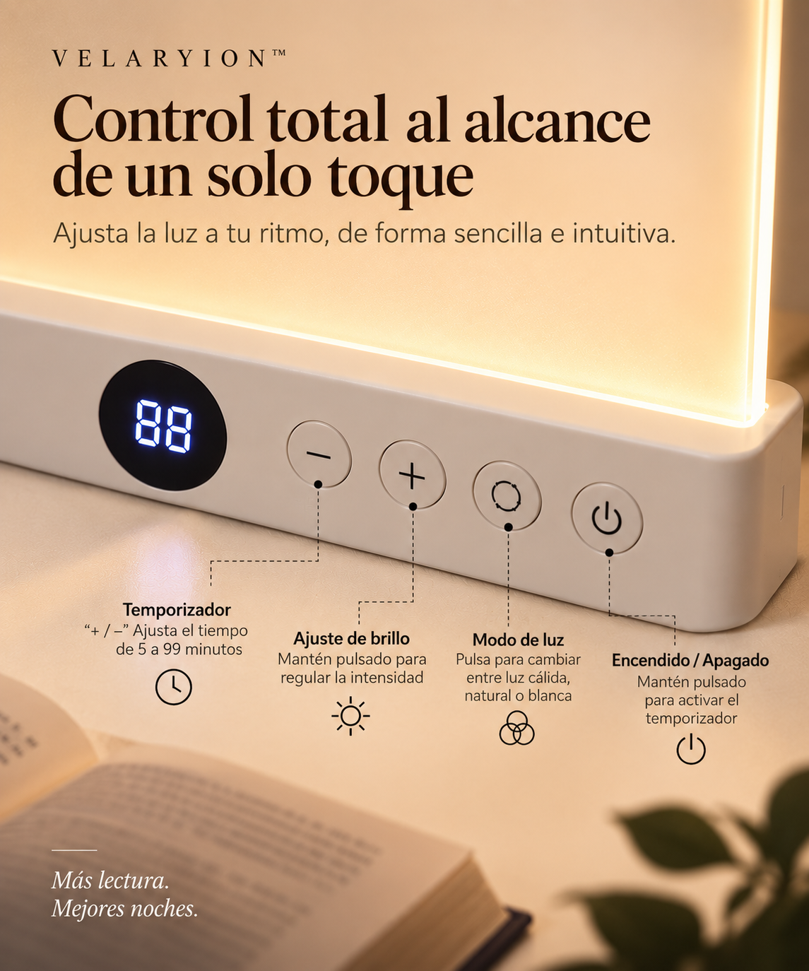 Velaryion™ | Luz de Lectura Nocturna