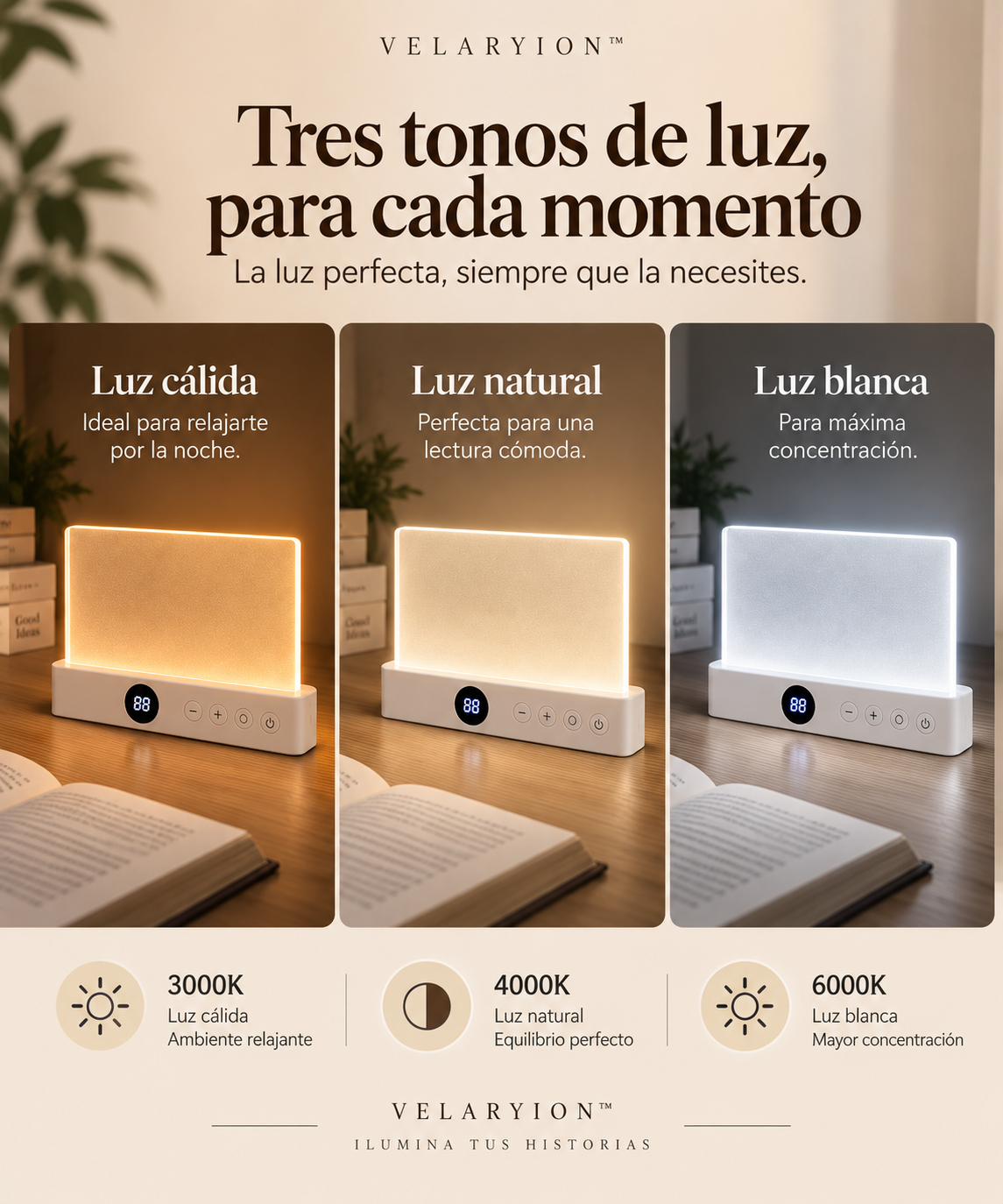 Velaryion™ | Luz de Lectura Nocturna