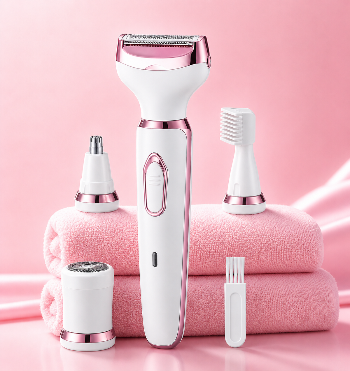 4 in 1 Electric Razor for Women Shaver Lady Shaver Body Hair Trimmer for Armpit Bikini Arm Leg Face Mustache Portable Painless